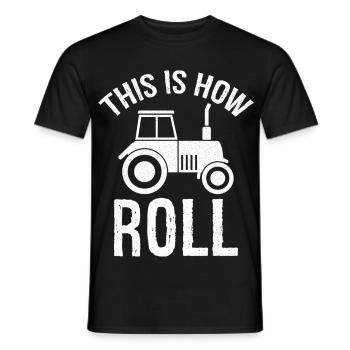 c'est comme ça que ça roule - T-shirt homme - noir - Devant - AI Model Male 178 light (178cm)