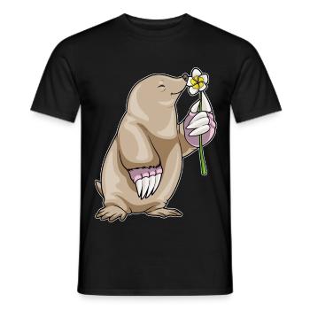 Plumeria taupe - T-shirt homme - noir - Devant - AI Model Male 178 light (178cm)