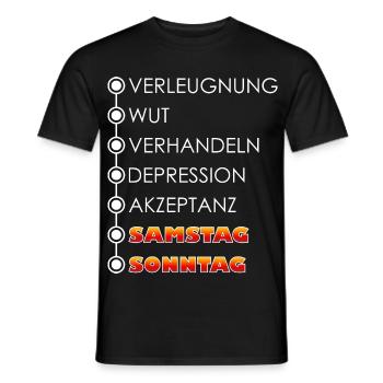 Jours de la semaine / Cycle hebdomadaire - T-shirt homme - noir - Devant - AI Model Male 178 light (178cm)
