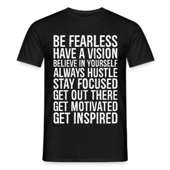 n'ayez pas peur, ayez une vision, croyez en vous - T-shirt homme - noir - Devant - AI Model Male 178 light (178cm)