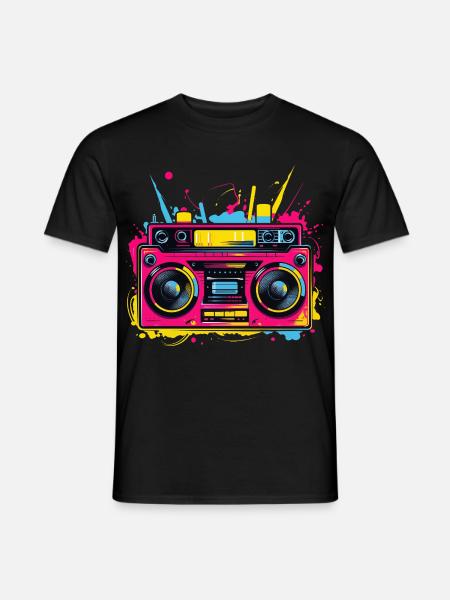 Hip Hop Musik 80er Jahre - Männer T-Shirt - Schwarz
