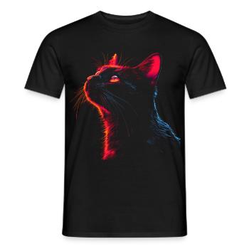 Cats Sketch 90s Look - Men's T-Shirt - black - Front - AI Model Male 178 light (178cm)
