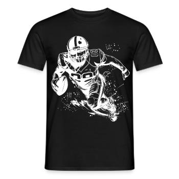 Footballspieler - Männer T-Shirt - Schwarz - Vorne - AI Model Male 178 light (178cm)
