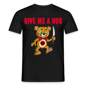 Psychopathic teddy bear - Men's T-Shirt - black - Front - AI Model Male 178 light (178cm)