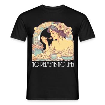 No Pelmeni No Life Woman Art Nouveau Gift - Men's T-Shirt - black - Front - AI Model Male 178 light (178cm)