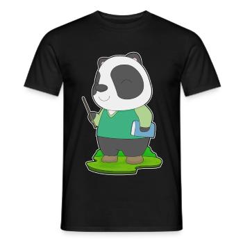 École de lecture des enseignants Panda - T-shirt homme - noir - Devant - AI Model Male 178 light (178cm)