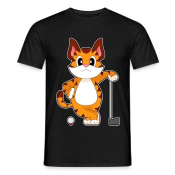 Tiger Golf Golfschläger - Männer T-Shirt - Schwarz - Vorne - AI Model Male 178 light (178cm)