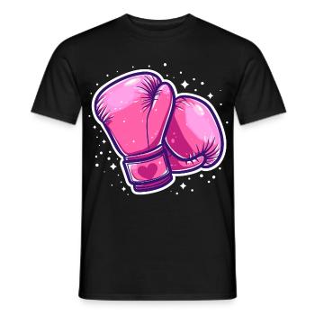 Boxing Gloves Graphic - Men's T-Shirt - black - Front - AI Model Male 178 light (178cm)