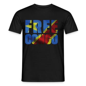 FREE CONGO - T-shirt homme - noir - Devant - AI Model Male 178 light (178cm)