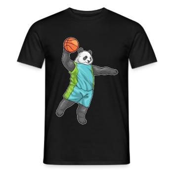 Panda Basketteur Basketteur - T-shirt homme - noir - Devant - AI Model Male 178 light (178cm)