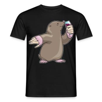 Mole Red Wine - Men's T-Shirt - black - Front - AI Model Male 178 light (178cm)