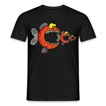 The food chain - Men's T-Shirt - black - Front - AI Model Male 178 light (178cm)