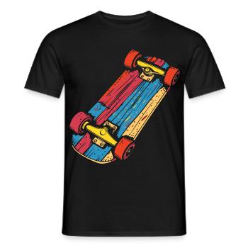 Skateboard Graphic Vintage Look - Men's T-Shirt - black - Front - AI Model Male 178 light (178cm)