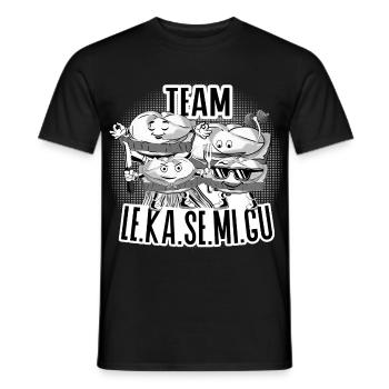 Team Le.Ka.Se.Mi.Gu – Brotzeit Crew - Männer T-Shirt - Schwarz - Vorne - AI Model Male 178 light (178cm)