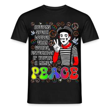 La paix est la chose la plus importante - T-shirt homme - noir - Devant - AI Model Male 178 light (178cm)