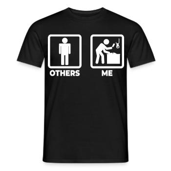 Moi en tant que boucher - T-shirt homme - noir - Devant - AI Model Male 178 light (178cm)