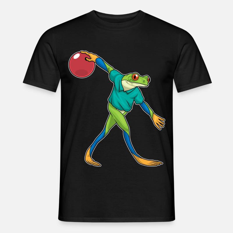 Frosch Bowling Bowlingkugel - Männer T-Shirt - Schwarz