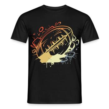 Rugby Ball Vintage Look - Men's T-Shirt - black - Front - AI Model Male 178 light (178cm)