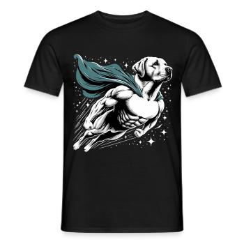 Super chien Labrador Retriever Labi Labbi Cadeau - T-shirt homme - noir - Devant - AI Model Male 178 light (178cm)