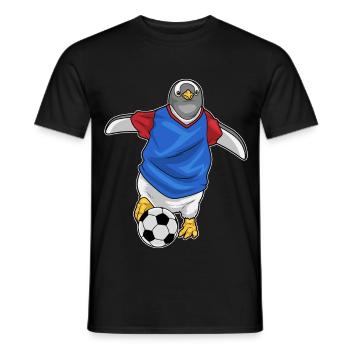 Pinguin Fußballspieler Fußball - Männer T-Shirt - Schwarz - Vorne - AI Model Male 178 light (178cm)