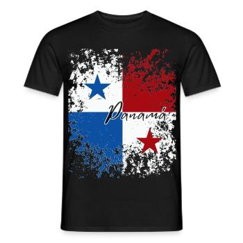 Panamanian Pride, Panamanian Flag - Men's T-Shirt - black - Front - AI Model Male 178 light (178cm)