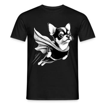 Super Dog Chihuahua Chi Chis Gift - Men's T-Shirt - black - Front - AI Model Male 178 light (178cm)