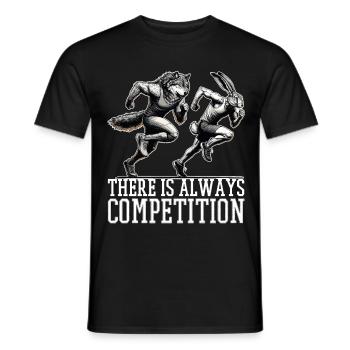 Competition Hare and Wolf Competition Gift - Men's T-Shirt - black - Front - AI Model Male 178 light (178cm)