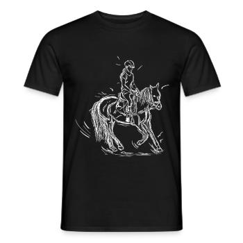 Reiterin Mädchen - Männer T-Shirt - Schwarz - Vorne - AI Model Male 178 light (178cm)