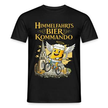 Ascension Beer Command - Funny Father's Day - Men's T-Shirt - black - Front - AI Model Male 178 light (178cm)