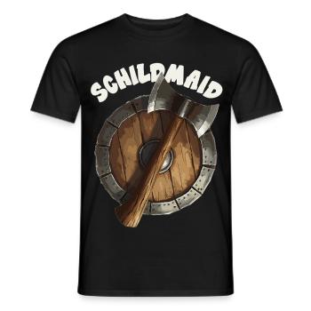 Schildmaid Wikinger Odin, Thor Asgard Schild - Männer T-Shirt - Schwarz - Vorne - AI Model Male 178 light (178cm)