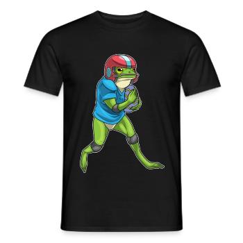 Football américain de Pâques Frog - T-shirt homme - noir - Devant - AI Model Male 178 light (178cm)