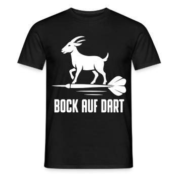 Ich habe Bock auf Dart - Männer T-Shirt - Schwarz - Vorne - AI Model Male 178 light (178cm)