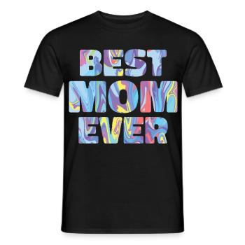 Best mom in the world - Men's T-Shirt - black - Front - AI Model Male 178 light (178cm)