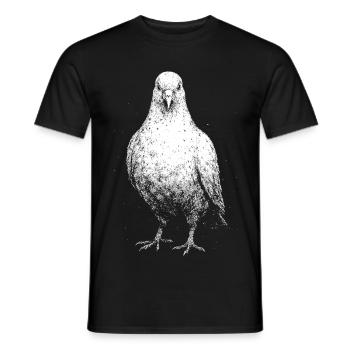 A pigeon - Men's T-Shirt - black - Front - AI Model Male 178 light (178cm)