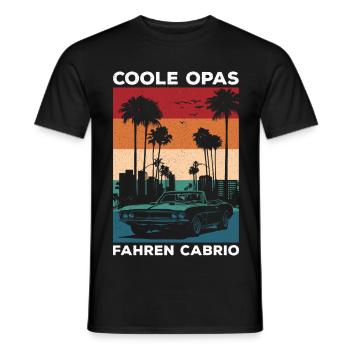 Cool Grandpas Driving Convertible Retro Grandpa - Men's T-Shirt - black - Front - AI Model Male 178 light (178cm)