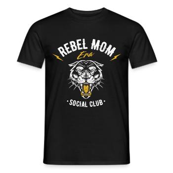Rebellious Mamas Club Design - Men's T-Shirt - black - Front - AI Model Male 178 light (178cm)