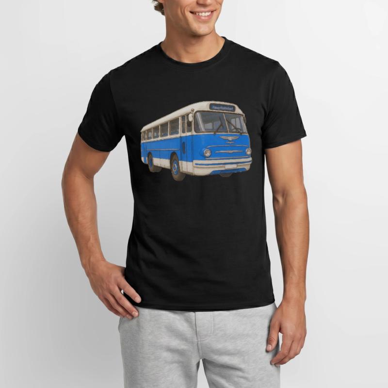 Old blue bus Men’s T-shirt