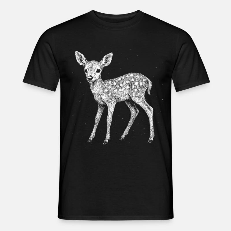 Rehkitz - Männer T-Shirt - Schwarz