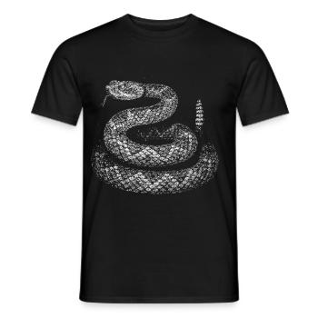 Snake - Men's T-Shirt - black - Front - AI Model Male 178 light (178cm)