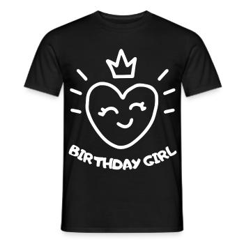 AnniversaireFilleCoeur - T-shirt homme - noir - Devant - AI Model Male 178 light (178cm)