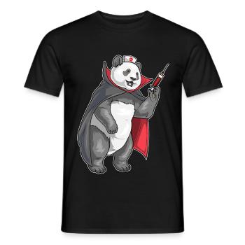 Panda Halloween Nurse - Men's T-Shirt - black - Front - AI Model Male 178 light (178cm)