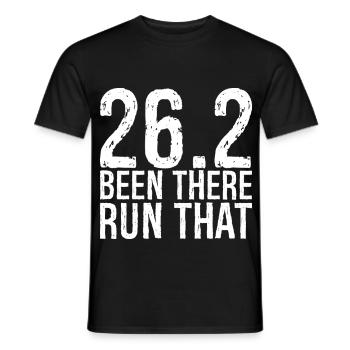 26 waren dort gelaufen, dass - Männer T-Shirt - Schwarz - Vorne - AI Model Male 178 light (178cm)