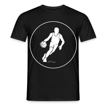 Basketball - Men's T-Shirt - black - Front - AI Model Male 178 light (178cm)