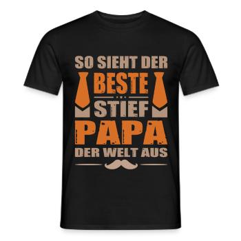So sieht der beste Stiefpapa der Welt aus - Männer T-Shirt - Schwarz - Vorne - AI Model Male 178 light (178cm)