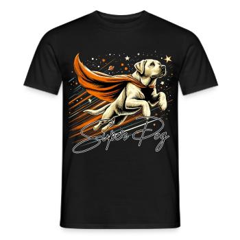 Super chien Labrador Retriever Labi Labbi Cadeau - T-shirt homme - noir - Devant - AI Model Male 178 light (178cm)