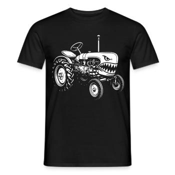 Attaque d’un tracteur de requin - T-shirt homme - noir - Devant - AI Model Male 178 light (178cm)