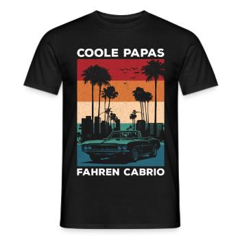 Cool Dads Driving Convertible Retro Dad Gift - Men's T-Shirt - black - Front - AI Model Male 178 light (178cm)