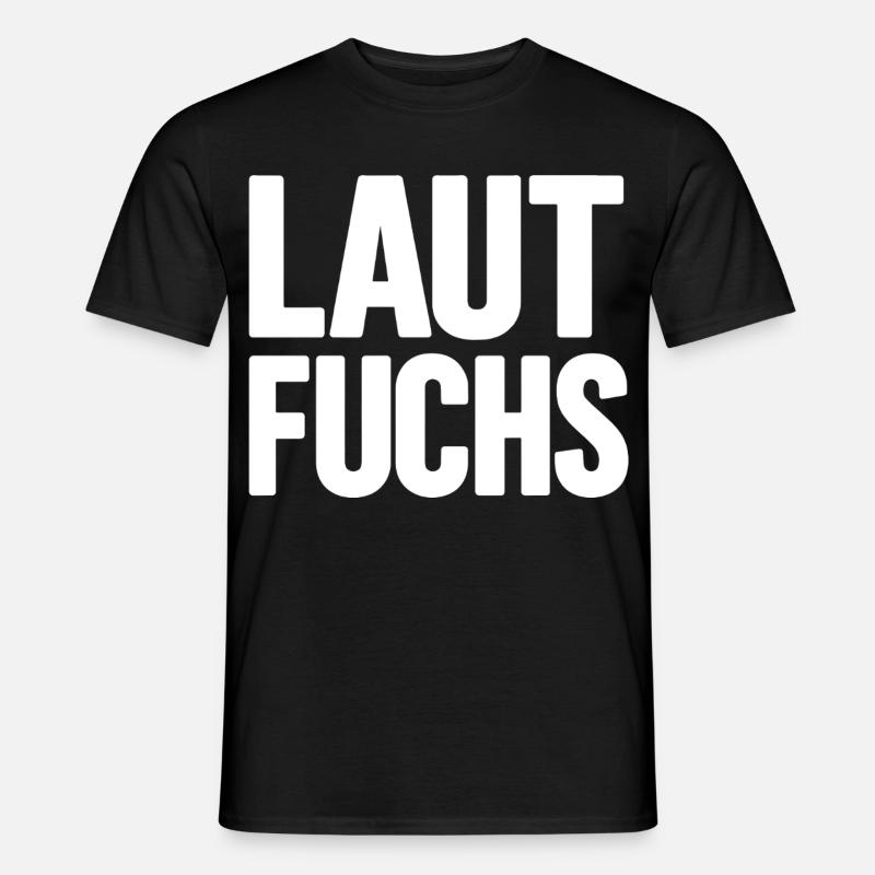 LAUTFUCHS - Männer T-Shirt - Schwarz