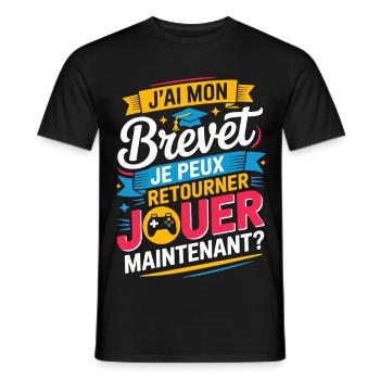Ich habe mein Patent, ich kann zurückgehen, um Gamer zu spielen - Männer T-Shirt - Schwarz - Vorne - AI Model Male 178 light (178cm)