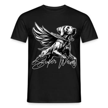Super chien braque de Weimar Weimi Cape Cape cadeau - T-shirt homme - noir - Devant - AI Model Male 178 light (178cm)